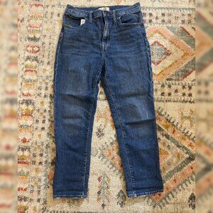Madewell High Rise Slim Crop Boy Jean Dark Wash Sz 28